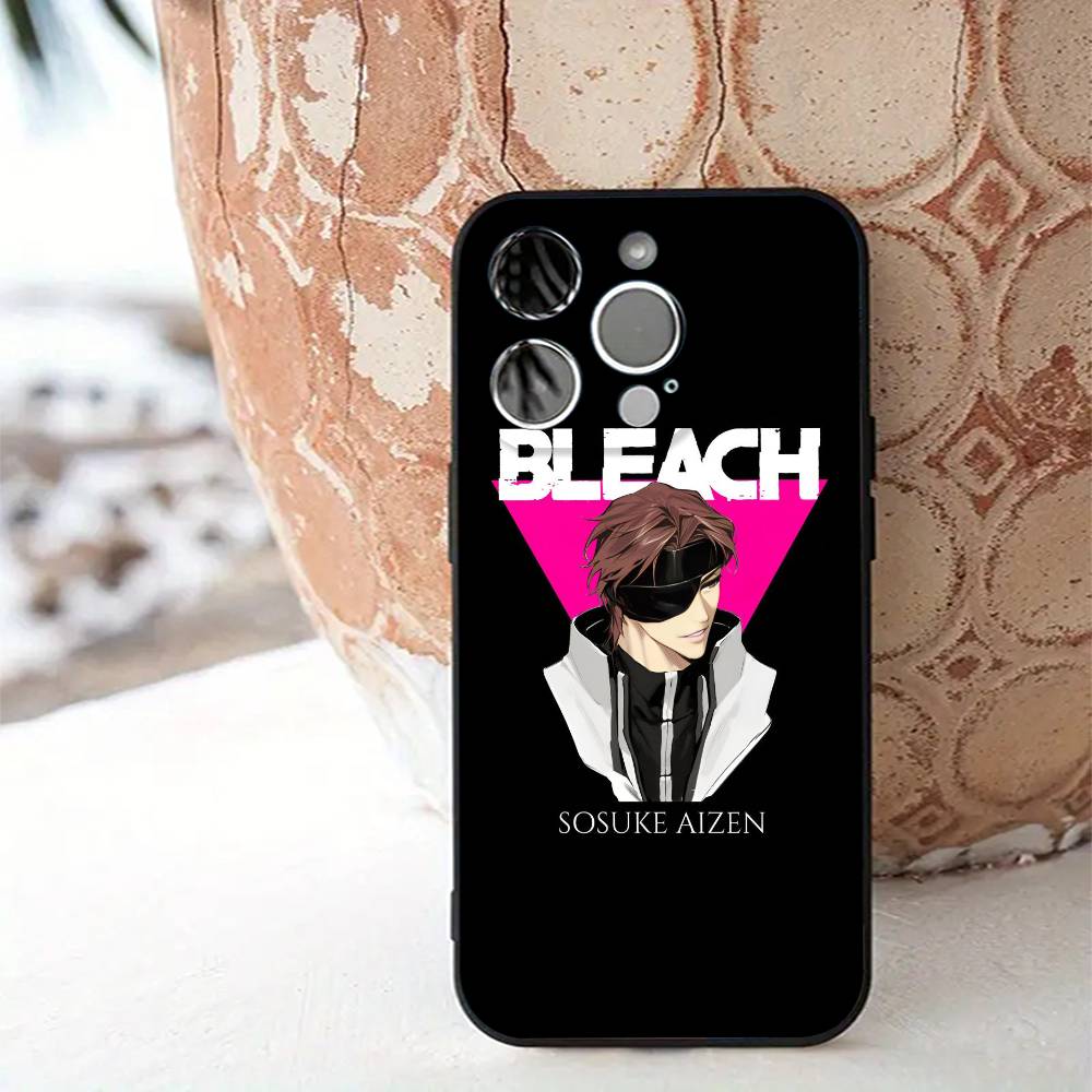 1pc Anime A-Aizen SousukeS B-BLEACH Phone Case Silicone Soft For IPhone 16 15 14 13 12 11 X XR Plus Pro Max Plus