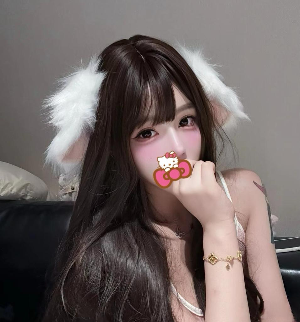 Handmade Lolita Lop-eared Rabbit Headdress New Cos Plush Simulation Dog Animal Ears Dog Ears Headband Christmas
