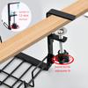 Undertable Storage Rack Metal Cable Tray Computer Desk Wire Organizer Without Perforated Kitchen Artifact Storage Accessories