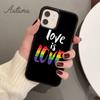 Gay Lesbian LGBT Rainbow Handyhülle für iPhone 11 12 13 14 Pro Max Mini X XR XS SE 2020 6S 7 8 Plus Samsung Galaxy S21 S22 Cover