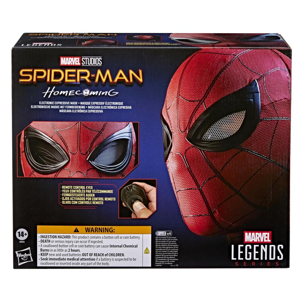 Hasbro Marvel Legends Series Electronic Premium Interactive Gear G0633 Authentic "Spider-Man Homecoming" Expression-Changing Mask, Role-Play (Adult)