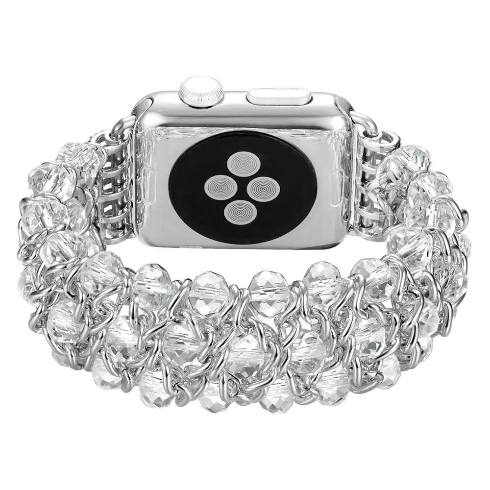 

Luxury Jewelry Metal Watch Band for Apple Watch Series 10 9 8 7 6 5 4 45mm 40mm 44mm 42mm 46mm Women Replaceable band Correa S10-46mm 42 44 45 49 білий