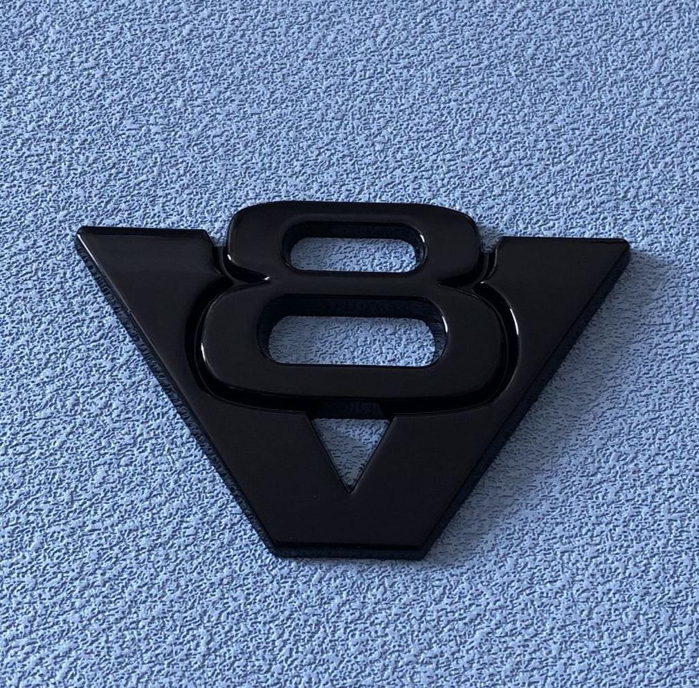 

Metal Car Styling V6 V8 Displacement logo Fender trunk Rear Decal Emblem Badge Sticker