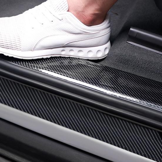 1 Roll Anti-collision Strip Anti-scratch Car Accessoriesbon Fiber Texture 5D Car Accessories Door Sill Bumper Sticker Protector
