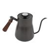 850ml Kaffeekessel mit Thermometer Langer schlanker Ausguss Edelstahl Holzgriff Schwanenhals Teekanne