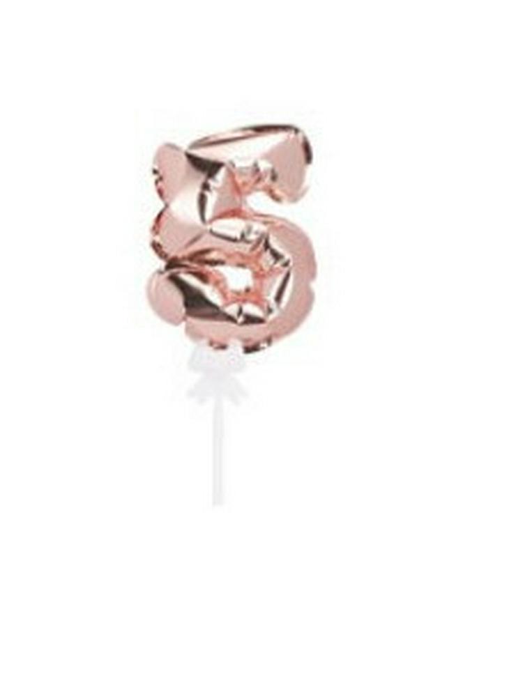 Balon din aluminiu auto-gonflabil de 14 cm cu număr, decor pentru tort, petrecere de aniversare 0-9 inserție.