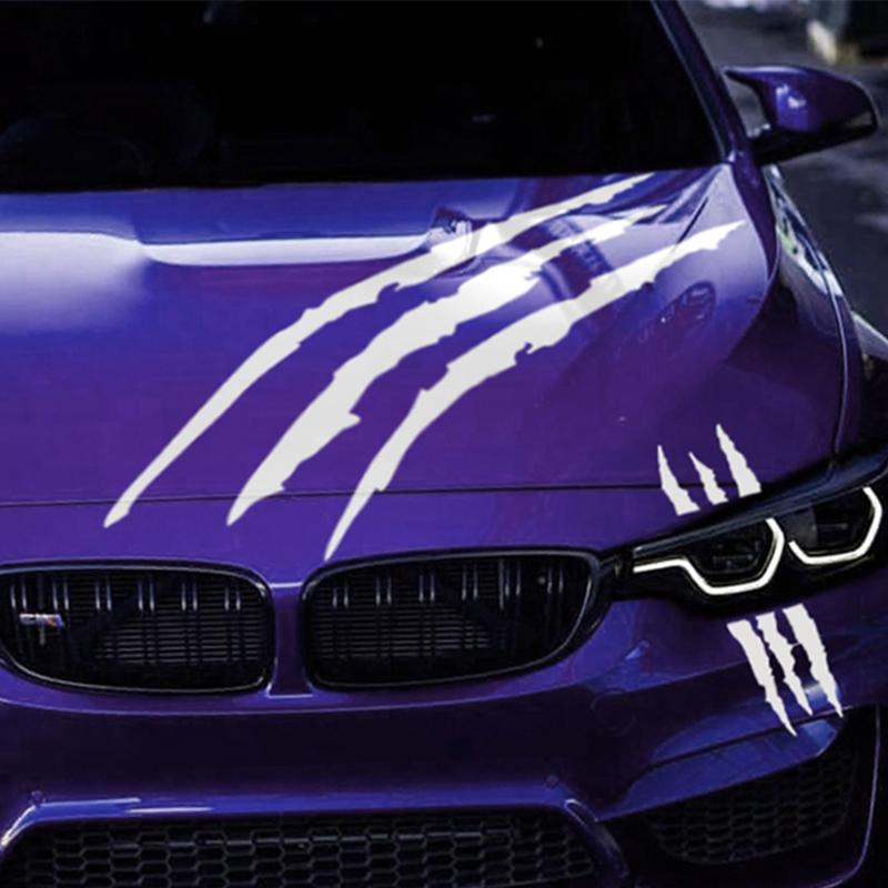 Naklejki ślady pazurów samochodu zestaw Uniwersalne winylowe naklejki na reflektory samochodowe, maskę, naklejki dekoracyjne na karoserię, hurtownia akcesoriów samochodowych