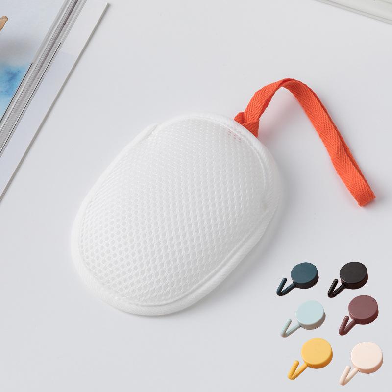 Scented Soap & Bath Ball Duo: Thick, Super Soft Foaming Mesh Bag with Soap Holder