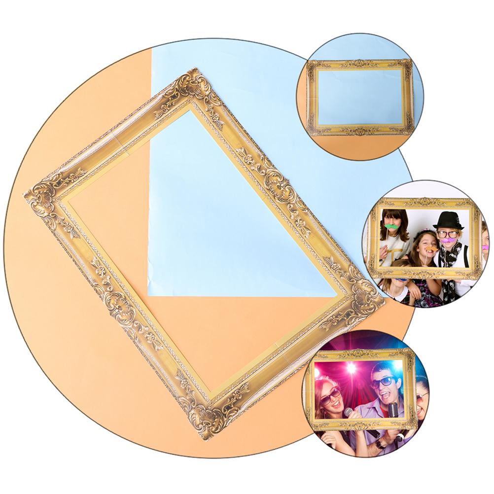 Photo Frame Props Gold Trim Decor Picture Cutout Party Supplies Booth Collage Paper Bride