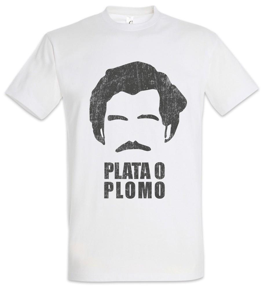

Plata O Plomo T-Shirt Pablo Fun Narcos Quote Escobar Portrait 4XL