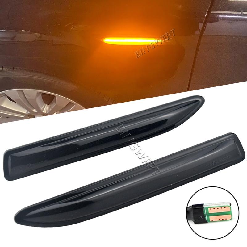 Turn Signal Blinker Lamp Smoked Dynamic LED Side Marker Light Amber For Ford Mondeo Mk4 Hatchback Saloon Estate (BA7) 2007-2015