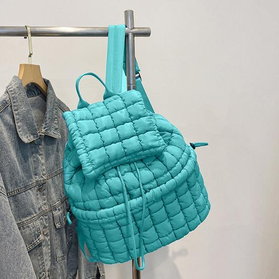 Women Backpack 18L Large Capacity Great Load Bearing Bubble Check Texture Outer Water
