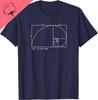 Fibonacci Golden Ratio T-Shirt Print Original Design Gifts T Shirts Cotton Streetwear Vintage T Shirt Camisas Streetwear