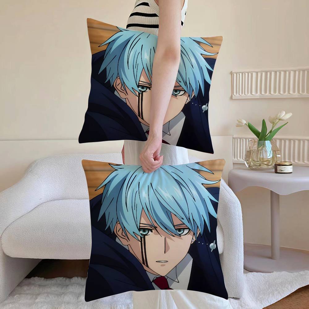 

M-Mashle Magic and Muscles Pillow Case Anti-dustmite Pillowcase Invisible zipper silky Sofa cushion cover 12x12Inch