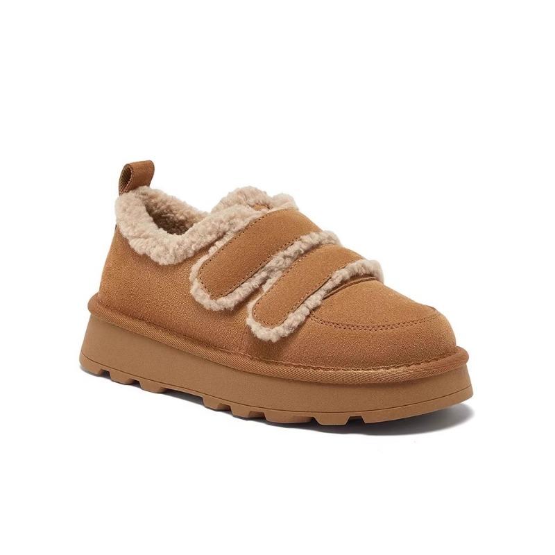 Fashion Women's Flat Snow Boots Winter New Round Head Suede Thick Soles Soft Soles Anti-slip Wear-resistant Low-top Shoes