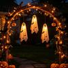 Indoor Horror Atmosphere Supplies Scary Ghost Decor, Spooky Bat Print Hanging Decor for Porch Halloween Party Favors Tree, Glow-in-the-Dark