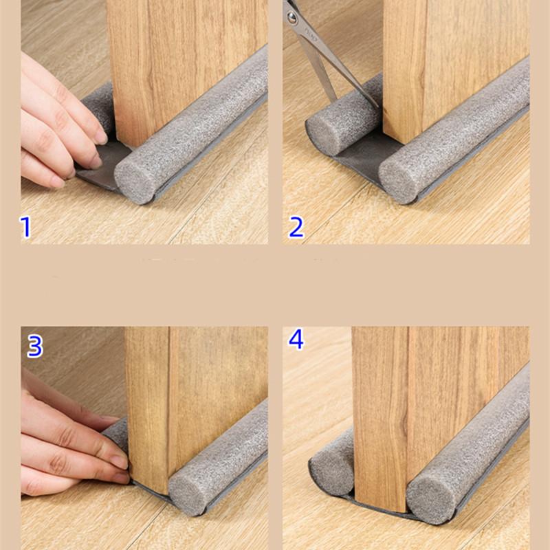 1 ks Těsnící lišta na dveře, Spodní těsnící lišta na dveře, Zvukotěsná lišta do mezer oken a dveří proti větru, Tepelná izolace a prachotěsnost