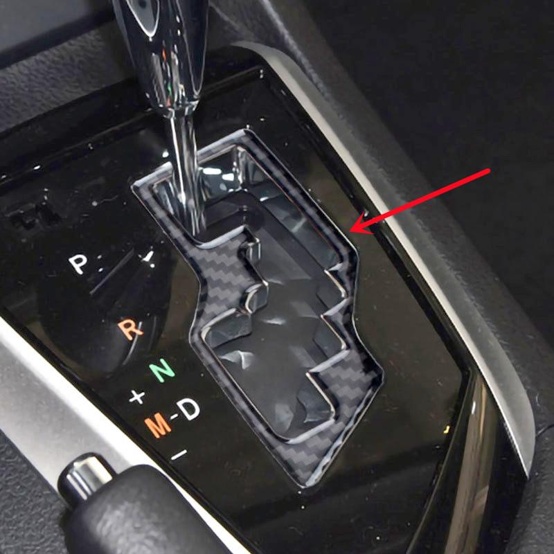 Carbon Fiber Car Interior Cup Holder Gearbox Panel Cover Trim Decal Stickers For Toyota Corolla 2014-18 Auto Inner