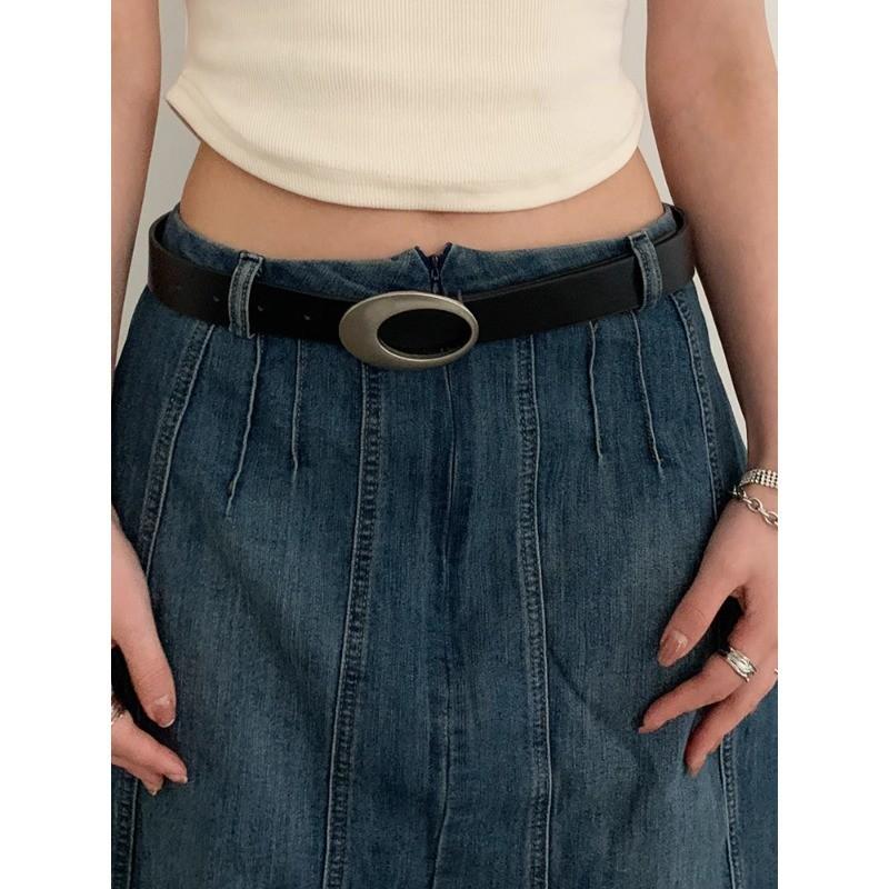 Minimalist Womens Pu Leather Belt For Daily Casual Style With Easy Closure