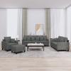 Vidaxl 4-Cz. Relaxation Set With Cushions, Dark Grey, Fabric