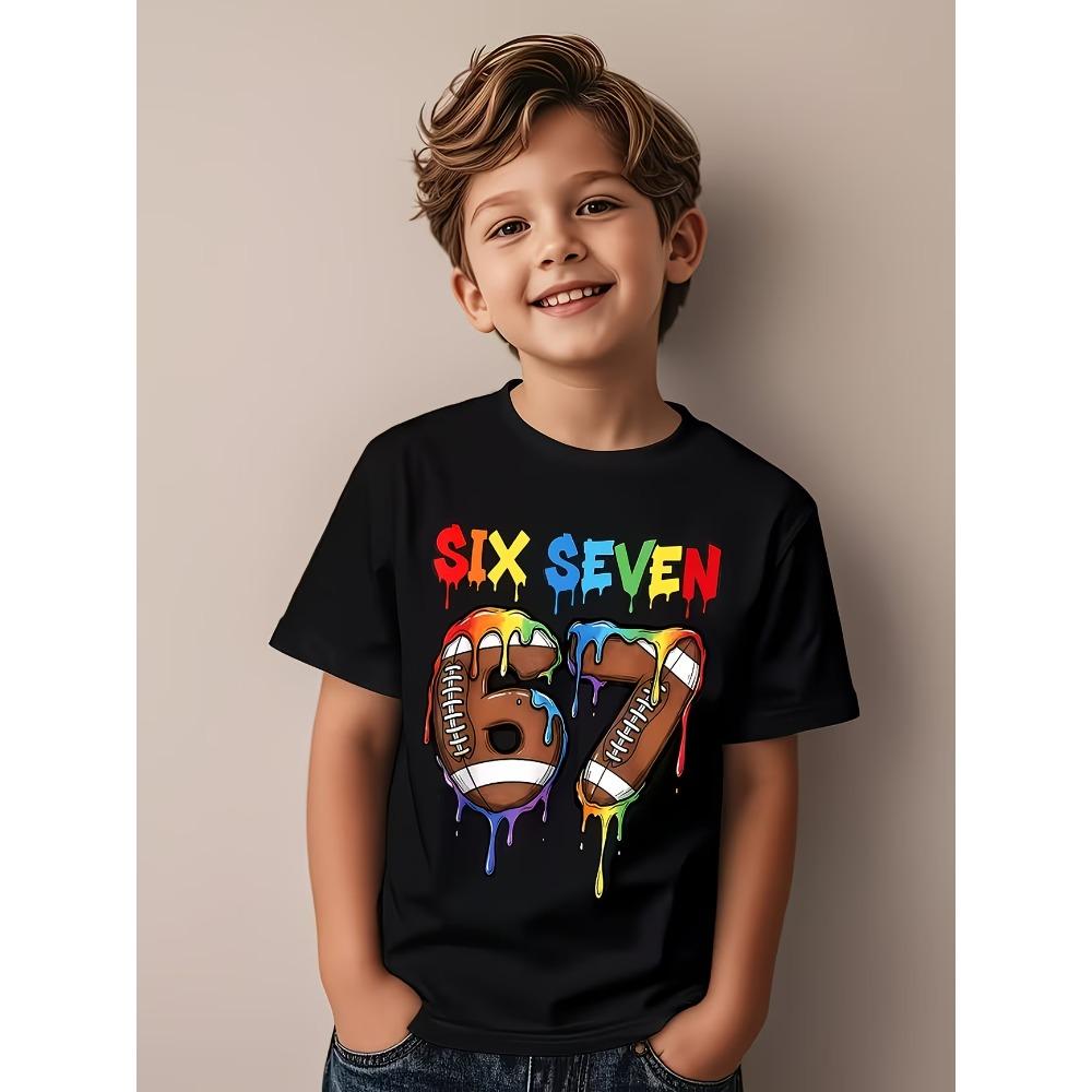 

Men s T-Shirt 67 Number Letter Graphic Print Men s and Women s Tees Top Summer Street Short Sleeve Casual Outdoor Men s Clothing XXS