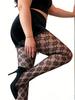 1-Pair Pack Women'S Black Summer New Arrival Sexy E-Girl Floral Cutout Fishnet Pantyhose Perfect For Party
