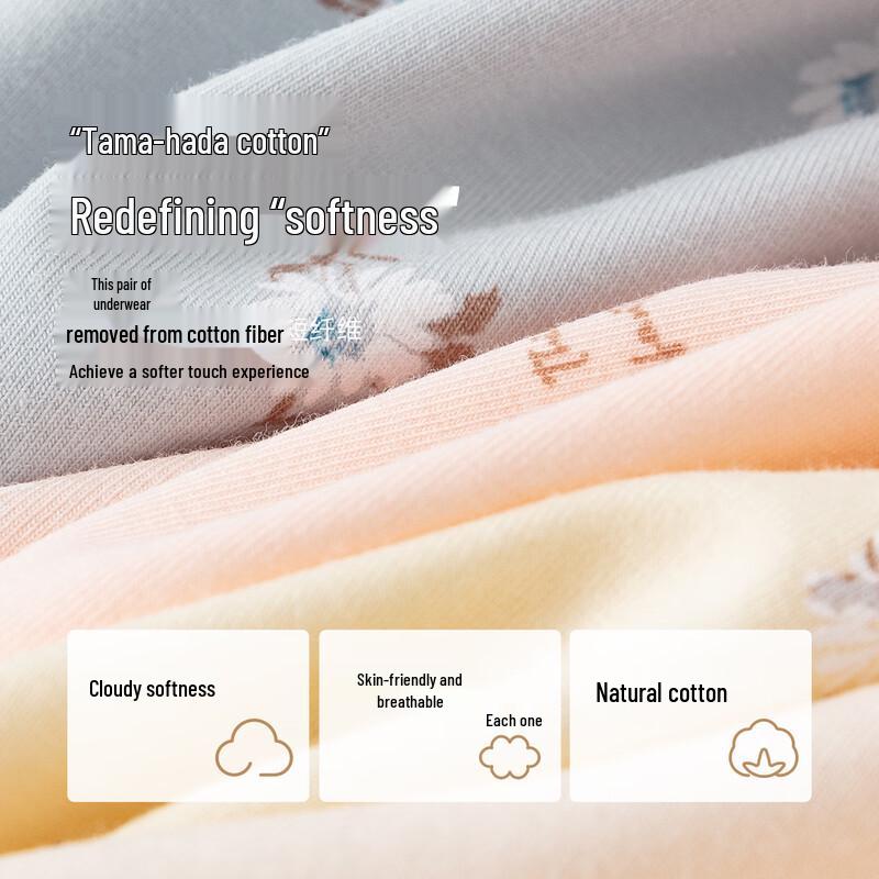 Ding Guagua Women's Cotton High-Waist Briefs (4-Pack)