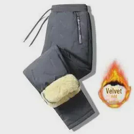 Pantalones deportivos cálidos impermeables y cortavientos Sherpa para jóvenes de corte holgado resistentes al frío