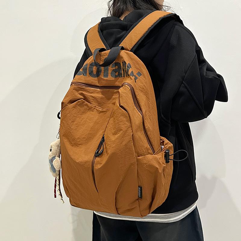 

Backpack couple high value leisure travel backpack large capacity lightweight student schoolbag оранжевый