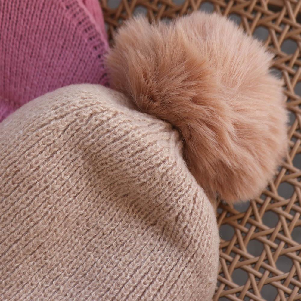 Windproof Earflaps Hat Ear Protection Knitted Baseball Hat Casual Plush Peaked Cap  Girl