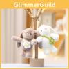 Flower Back Rabbit Keychain Cute Girl Backpack Decorative Pendant Plush Doll