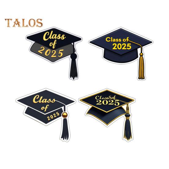 10/30/50 Teile/beutel Klasse von 2025 Graduierung Saison Aufkleber Starke Kleberücken Beschichtete Papier Senioren Schule Aufkleber