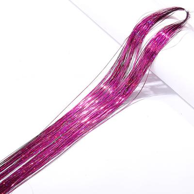 47 Inches Hair Extension Tinsel Kit with Tool 12 Mixed Colors 2400 Strands Hair Extension Tinsel