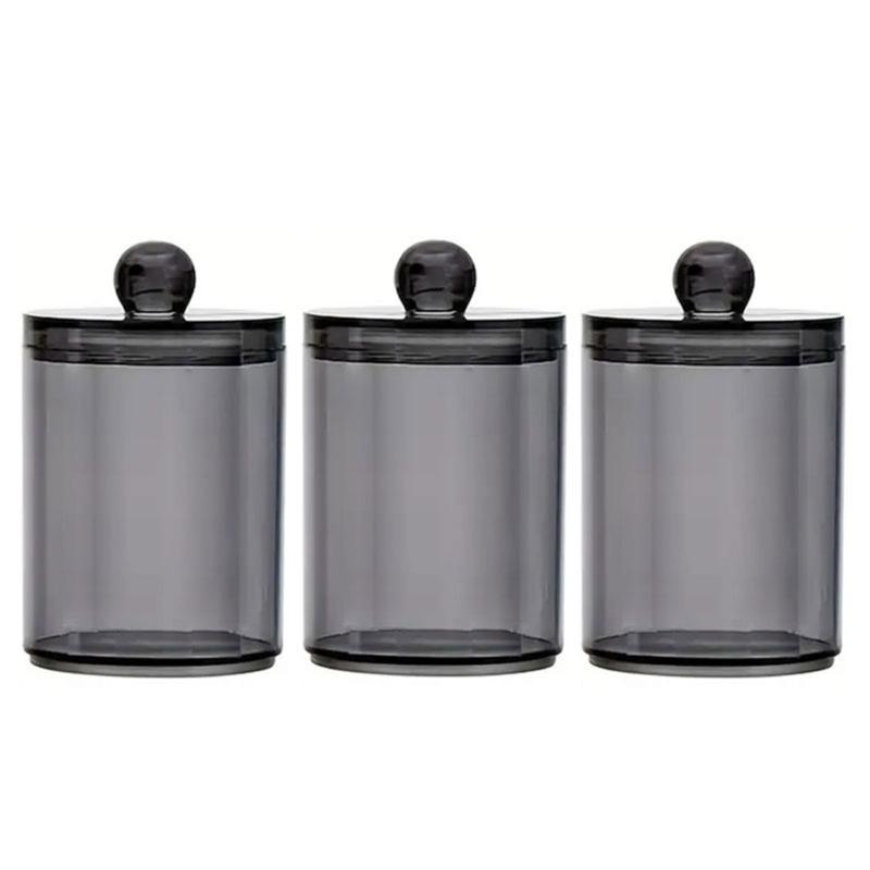 Convenient Cotton Swab Container Efficient Qtip Dispenser Bathroom Container Plastic Storage Box Clear Canister