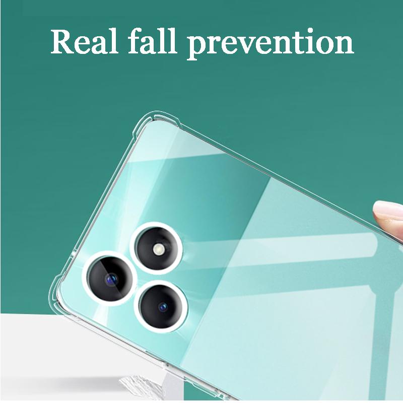 Shockproof Clear Case for Realme C51 RMX3830 6.74" Soft Silicone Transparent Back Covers for Realme C 51 Phone Protective Camera