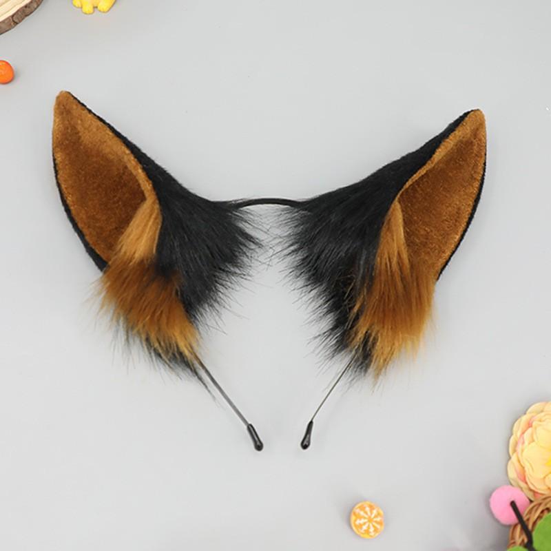 Plush Dog Ear Headband Cosplay Accessory Anime Conventions Party Costume Stylish Unisex Hair Band