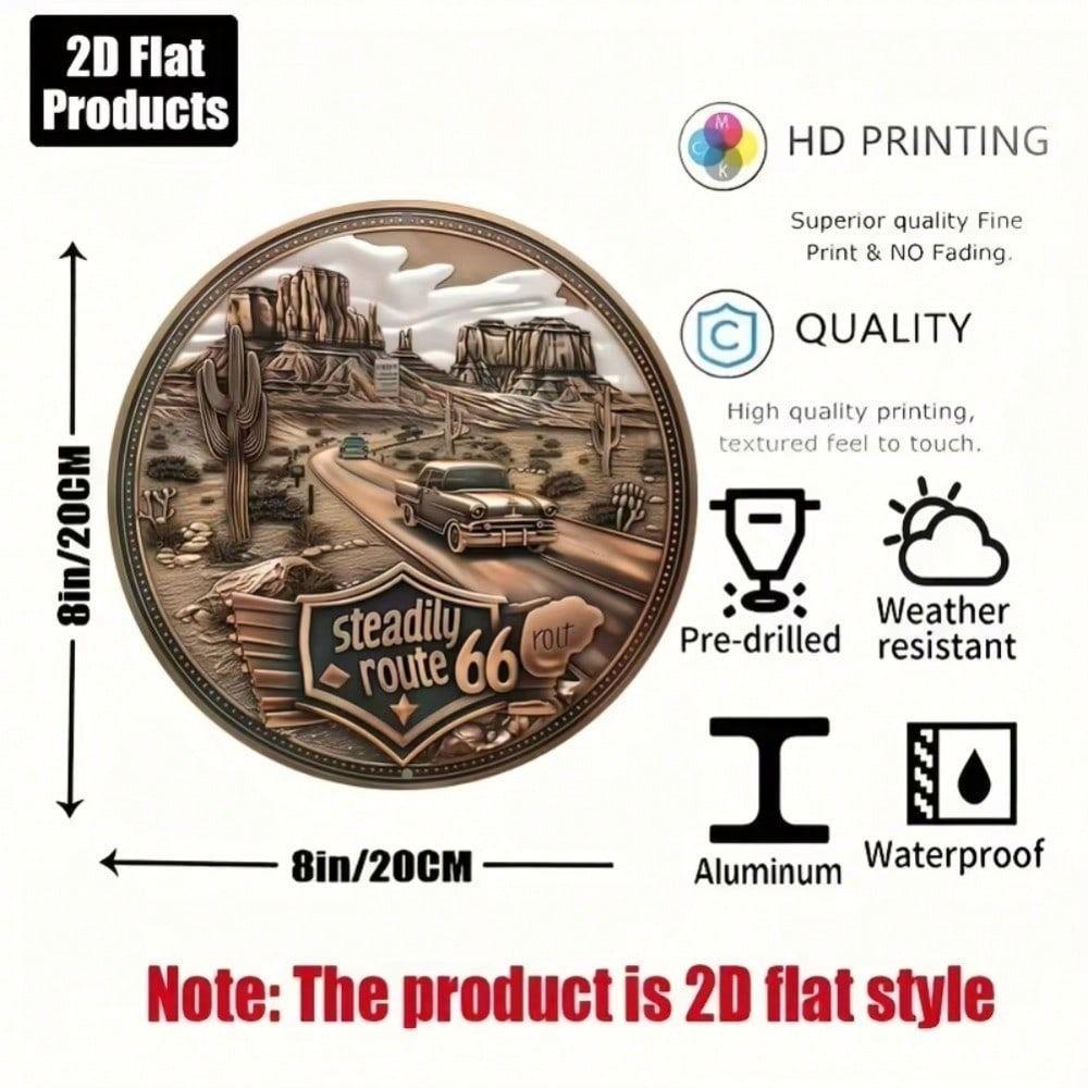 Vintage Metal Tin Sign Wall Art 20x20cm Home Decor