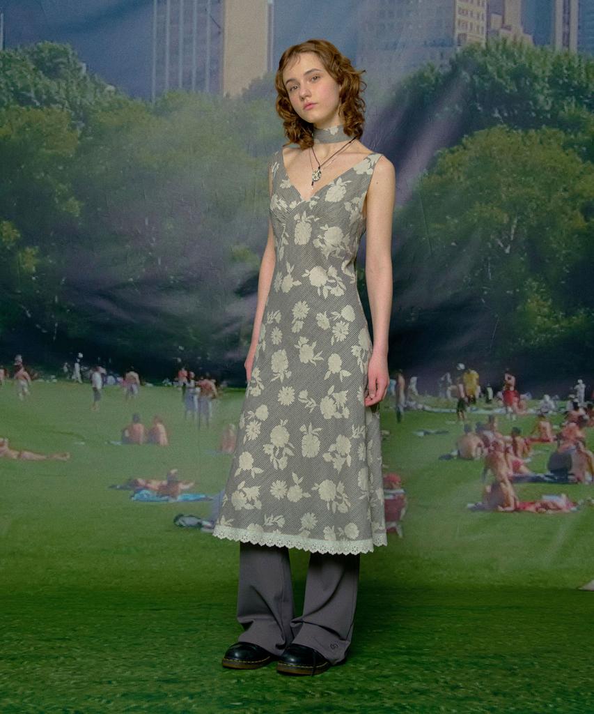 Lulu Seoul Eternal Eve Midi Dress (Scarf Set / Ivory)