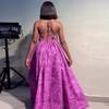 European, American Summer New African Casual Ethnic Style Neck Backless Loose Dress Women