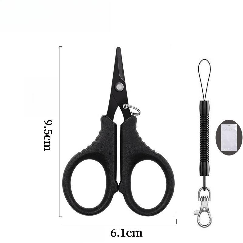 1pcs Titanium Coated Stainless Steel Fishing Scissor Plier - PE Braid Line Cutter for Carp Fishing Tools