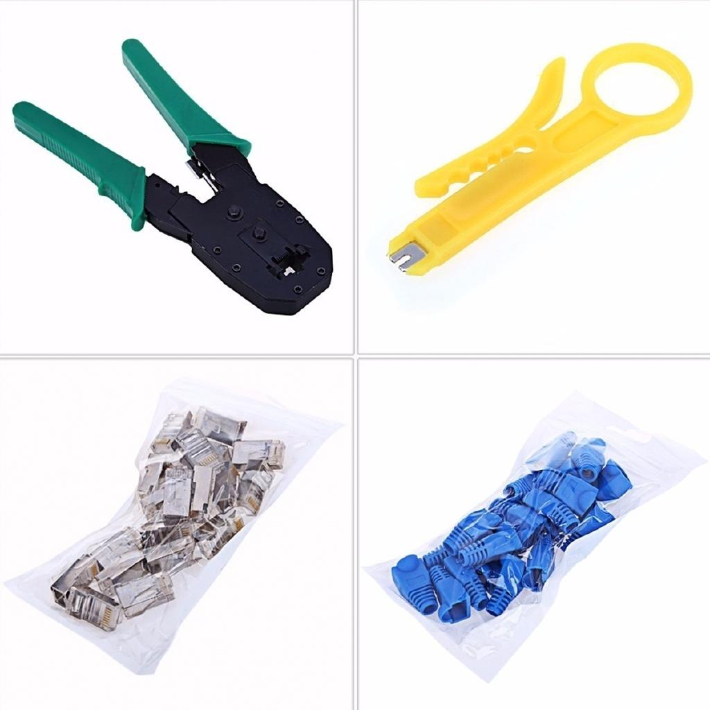 3 in 1 Network Ethernet LAN Kit Cat5e Cat6  RJ45 Cable Tester Crimping Tool Set