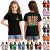 Fashionable Round Neck Short Sleeve Work Clothes Printed Tops For KID Summer Tops
