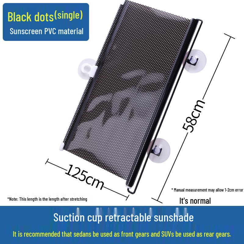 Car Suction Cup Blackout Curtains: Automatic Retractable Sunshade for Sun Protection and Heat Insulation