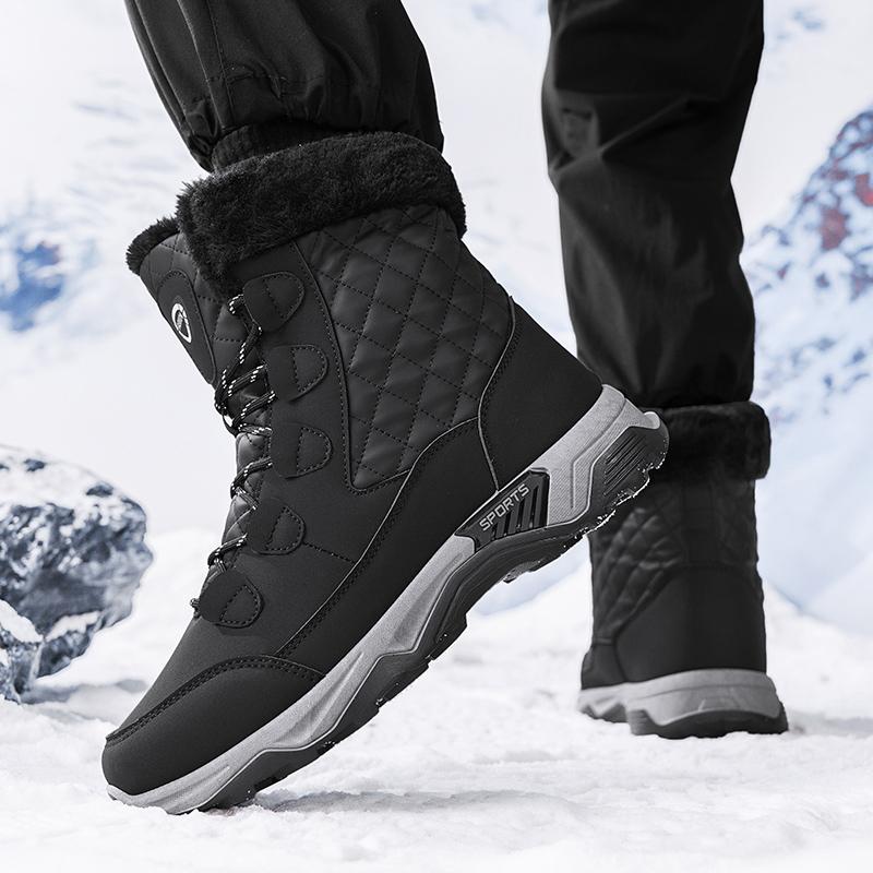 Herren Winter Schneestiefel Damen Warme Wanderstiefel Unisex Langlebige Outdoorstiefel für Paare Übergröße