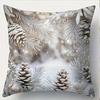 Home Decor Festive Christmas Decorative Cushion With Santa & Snowman Pattern Cushion Cover Suitable For Sofa Bedroom Car Pillow