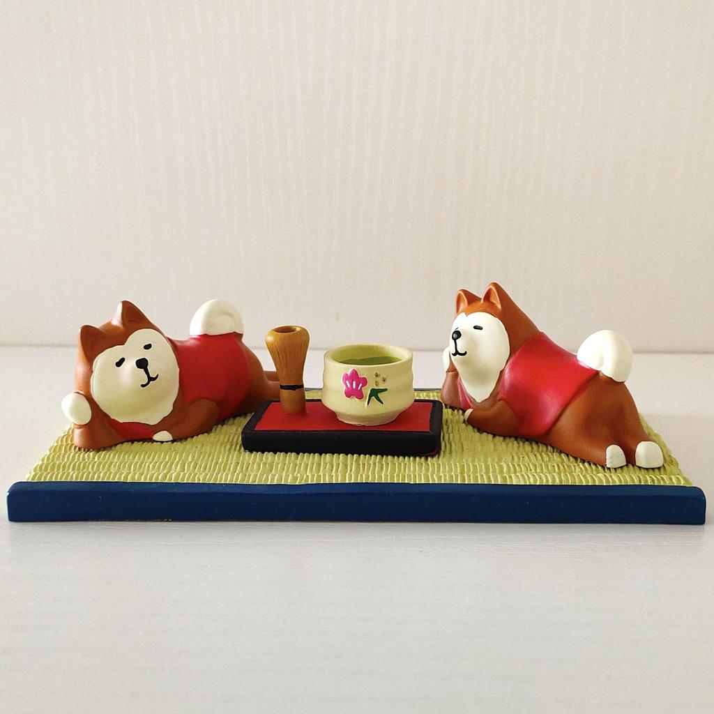 Shiba Inu Lucky Mascot Handmade Resin Ornament - Colorful New Year Miniature Craft