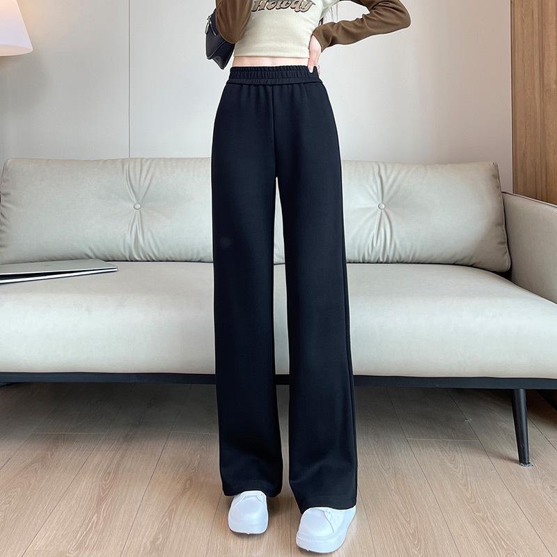 2025 Korean Style Women s High-Waist Wide-Leg Sports Pants - Thin, Straight-Leg for Spring/Summer S