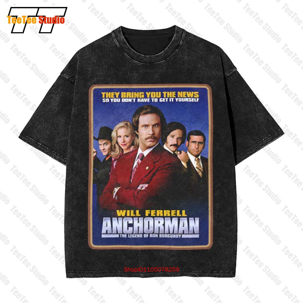 Anchorman Movie Poster Vintage Oversized TShirt OF S
