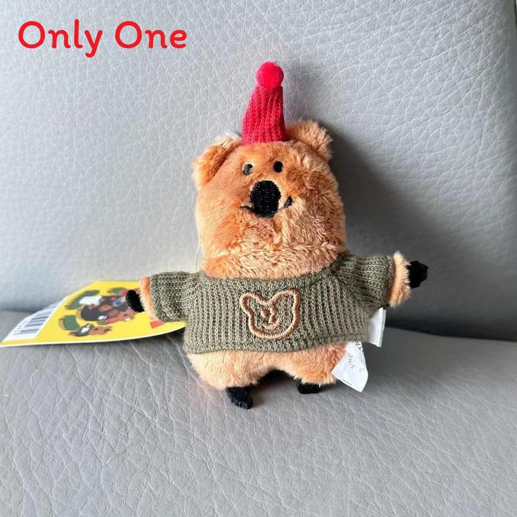 Bear Kangaroo Plush Keychain With Christmas Hat For Kids Gift And Collectible Decor