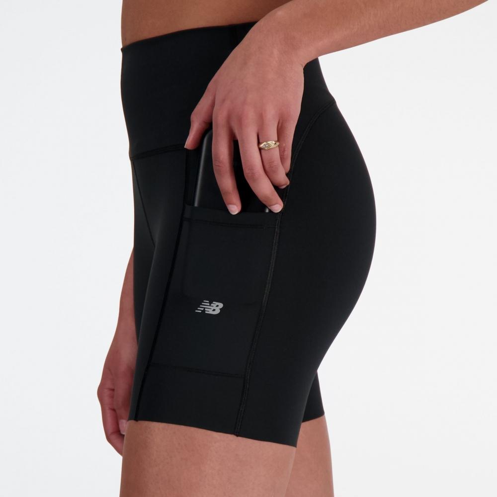 New Balance United Airlines NYC Half NB Sleek Pocket High Rise Short 6  WS41271CBK